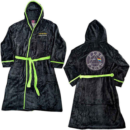 Pink Floyd Unisex Bathrobe: Circle Logo (Black) (Back Print)