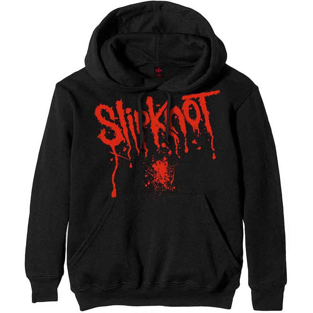 Slipknot Unisex Pullover Hoodie: Splatter (Black) (Back Print)