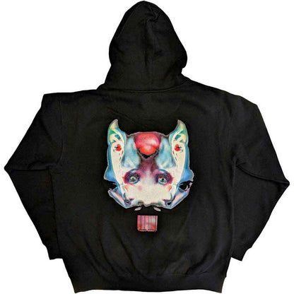 Slipknot Unisex Pullover Hoodie: Eye Logo (Black) (Back Print)