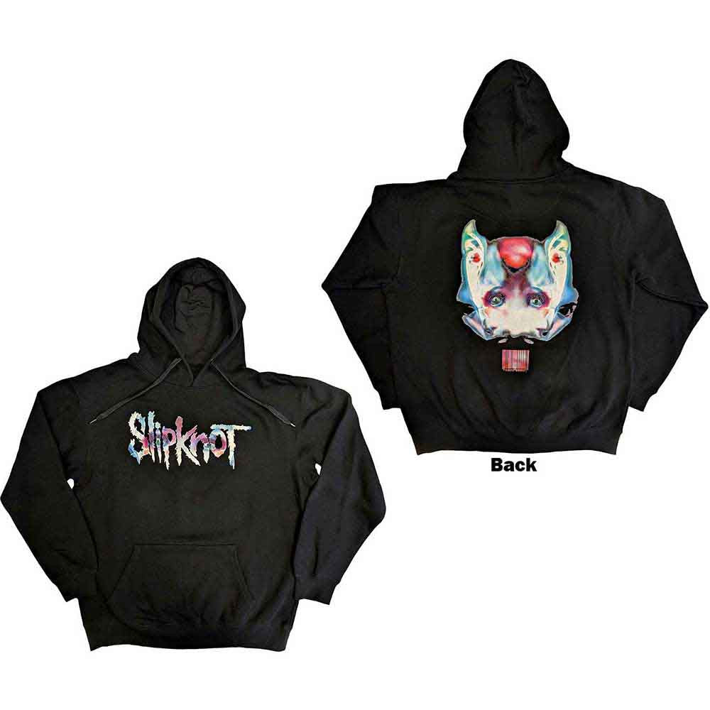 Slipknot Unisex Pullover Hoodie: Eye Logo (Black) (Back Print)