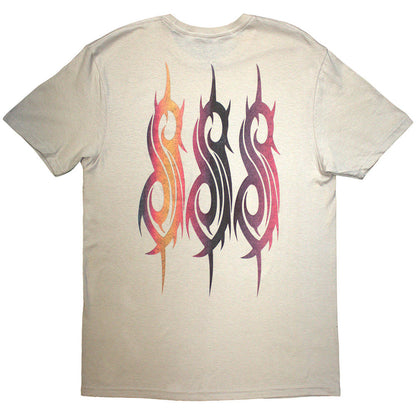 Slipknot Unisex T-Shirt: 25th Anniversary Inlay (Sand) (Back Print)