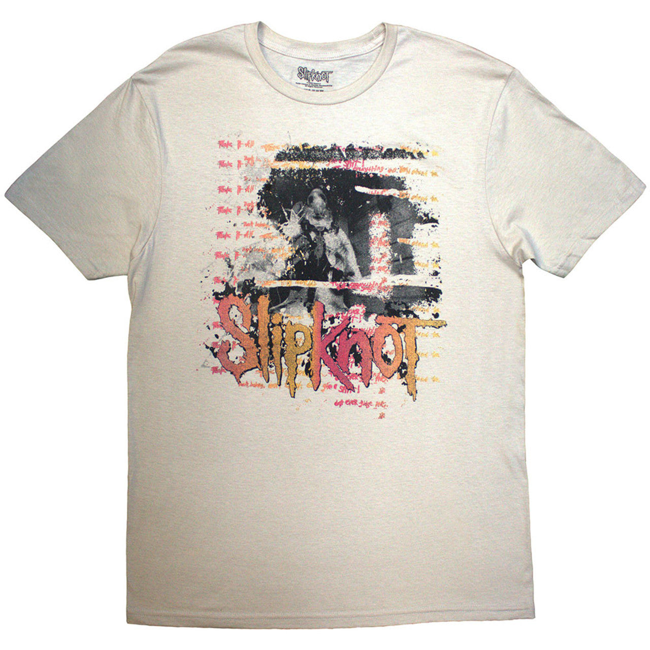 Slipknot Unisex T-Shirt: 25th Anniversary Inlay (Sand) (Back Print)