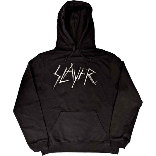 Slayer Unisex Pullover Hoodie: Scratchy Logo (Black)