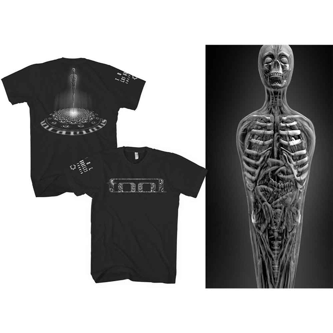 Tool Unisex T-Shirt: BW Spectre (Black) (Back & Sleeve Print)