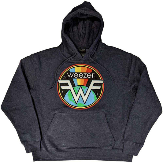 Weezer Unisex Pullover Hoodie: Symbol Logo (Navy Blue)