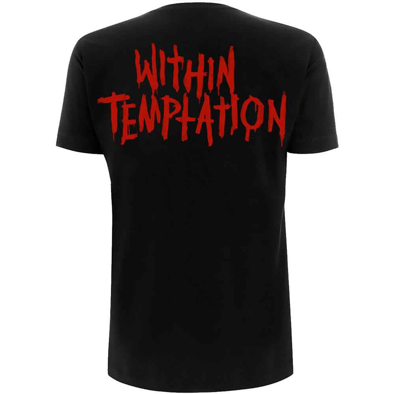 Within Temptation Ladies T-Shirt: Purge Outline (Red Face) (Black) (Back Print)