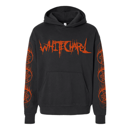 WHITECHAPEL CULT ORANGE SPLATTER HOODIE