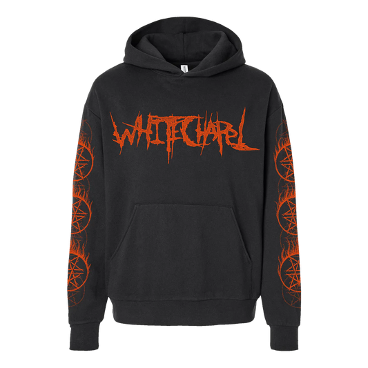 WHITECHAPEL CULT ORANGE SPLATTER HOODIE