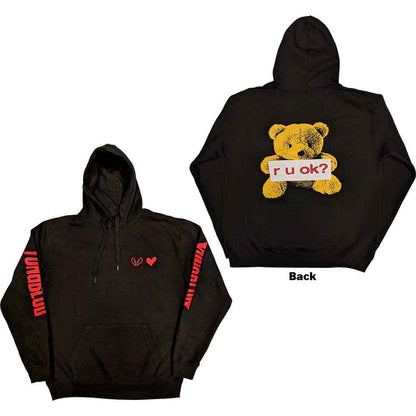 Yungblud Unisex Pullover Hoodie: R-U-OK? (Black) (Back Print)
