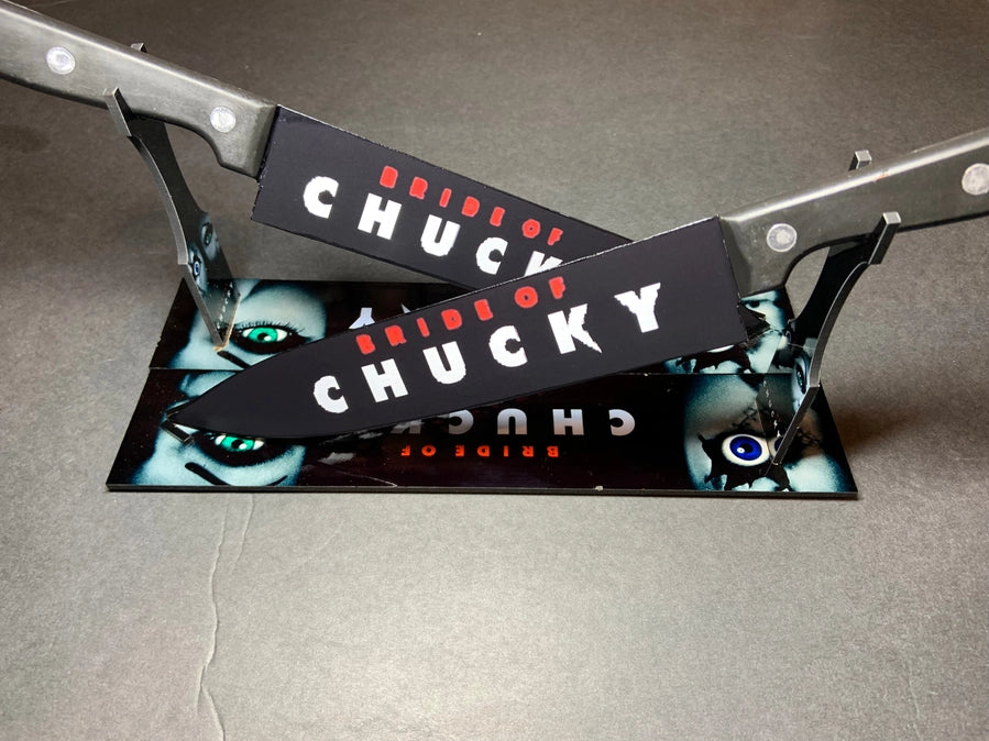 Bride of Chucky Tiffany 2 Kitchen Knife Set Witht Sublimated Stand