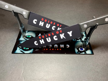 Bride of Chucky Tiffany 2 Kitchen Knife Set Witht Sublimated Stand