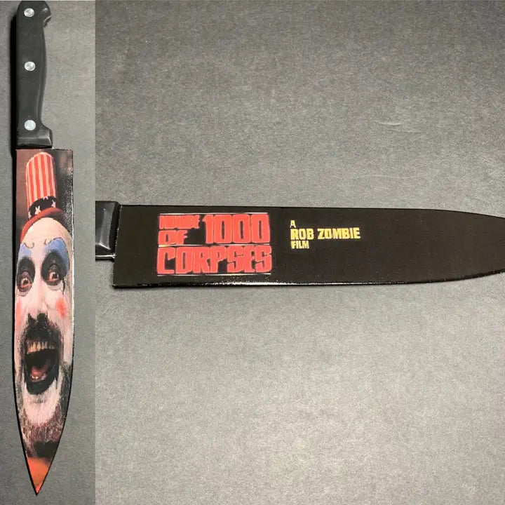 Captain Spaulding House of 1000 Corpses Kitchen Knife With Sublimated Stand