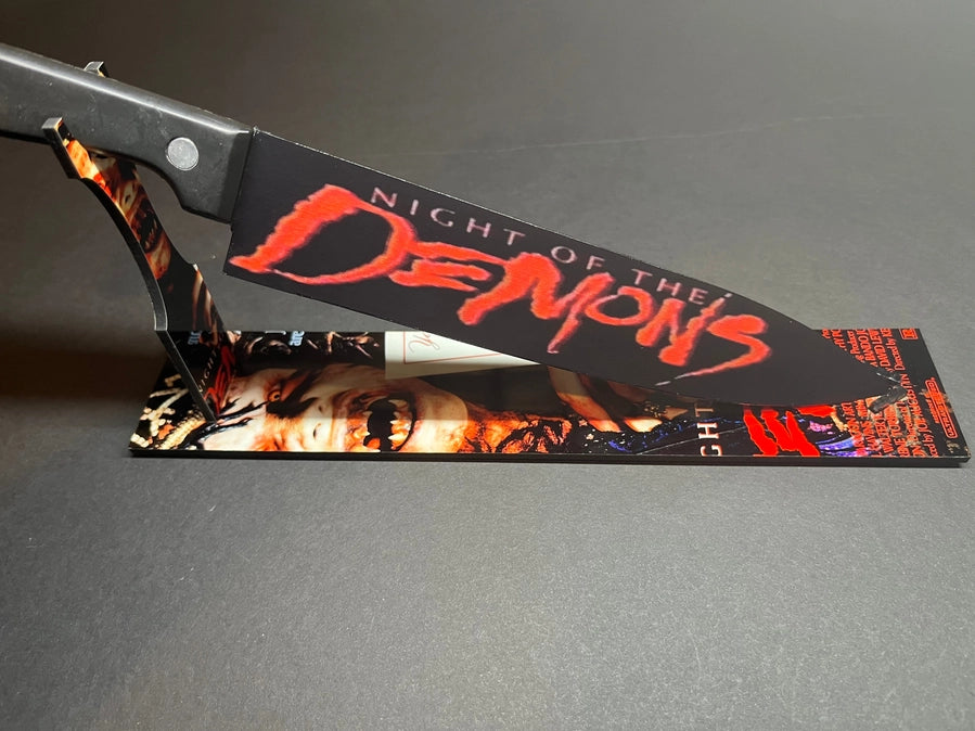 Night of the Demons 1988 Kitchen Knife with Sublimated Stand