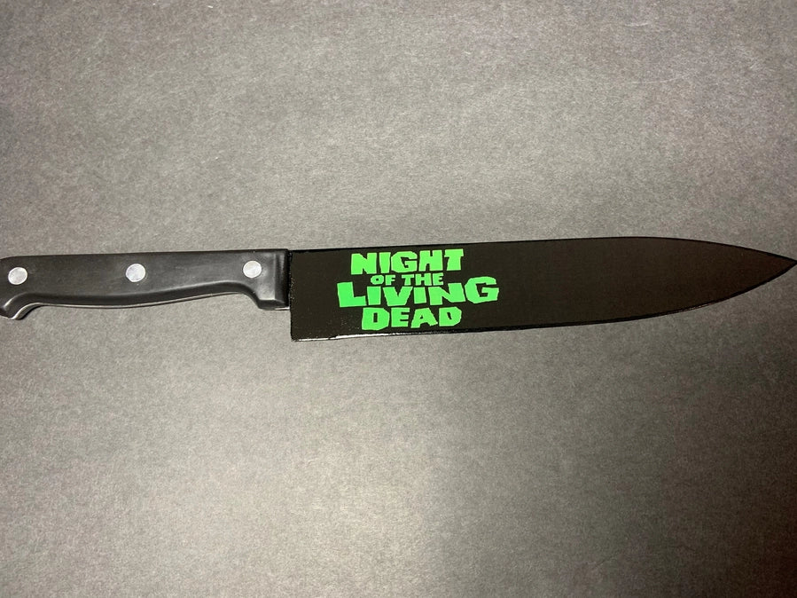 Night of the Living Dead 1968 Romero Kitchen Knife With  Sublimated Stand