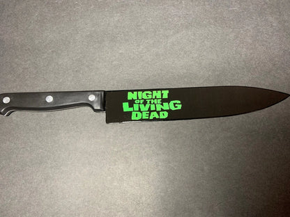 Night of the Living Dead 1968 Romero Kitchen Knife With  Sublimated Stand
