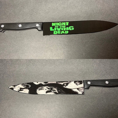 Night of the Living Dead 1968 Romero Kitchen Knife With  Sublimated Stand