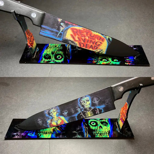 Return of the Living Dead Kitchen Knife With Sublimated Stand