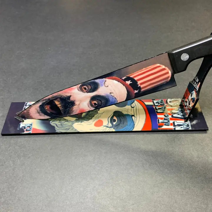 Captain Spaulding House of 1000 Corpses Kitchen Knife With Sublimated Stand