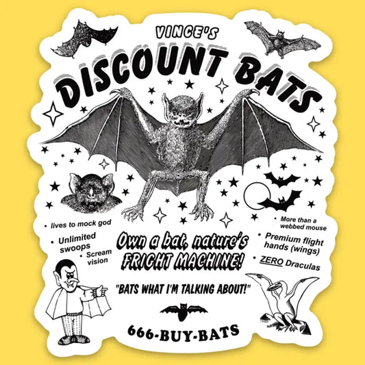 'Discount Bats' Sticker