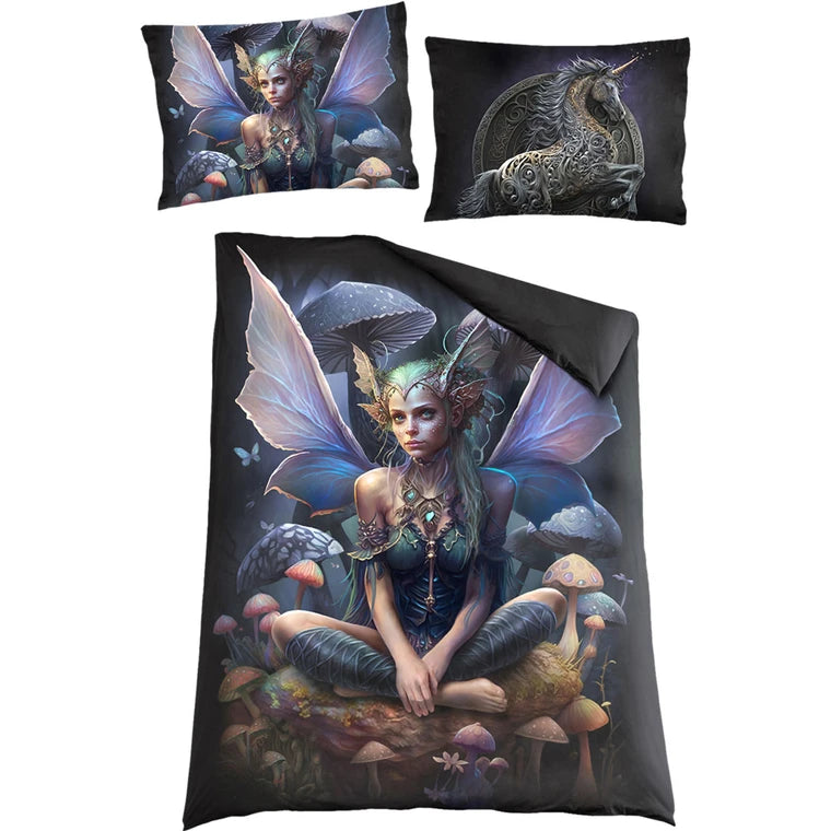 Spiral Duvet Set: Magical (Black) (Single)