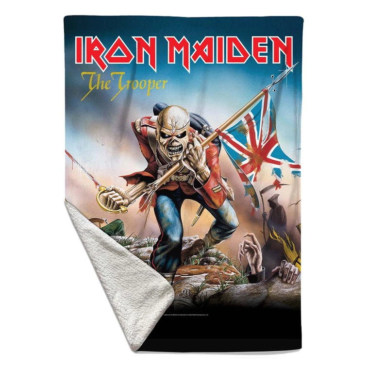Iron Maiden Sherpa Fleece Blanket: Trooper (Multicolour)